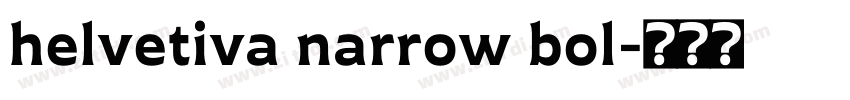 helvetiva narrow bol字体转换